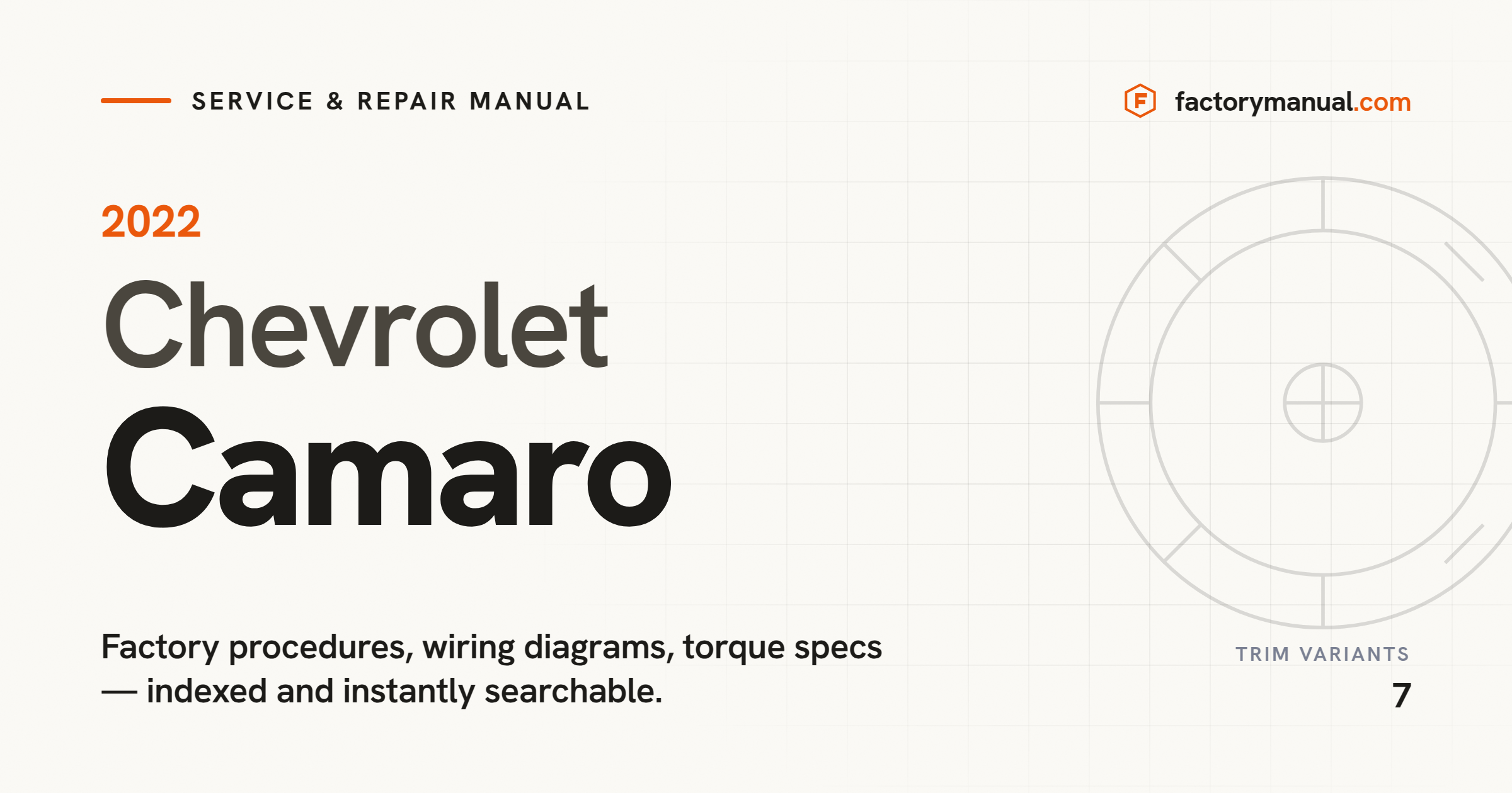 2022 Chevrolet Camaro Service and Repair Manual