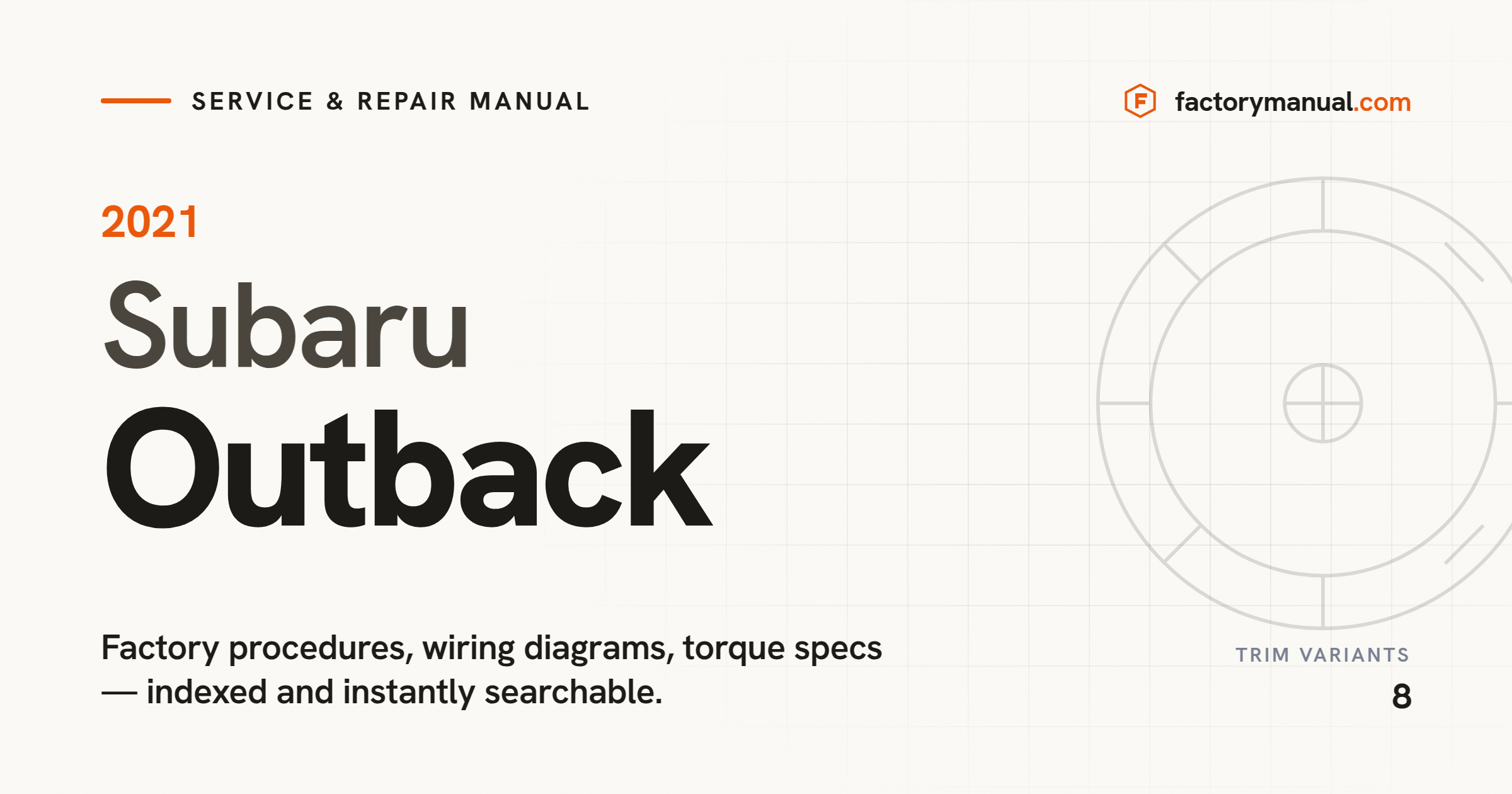 2021 Subaru Outback Service and Repair Manual
